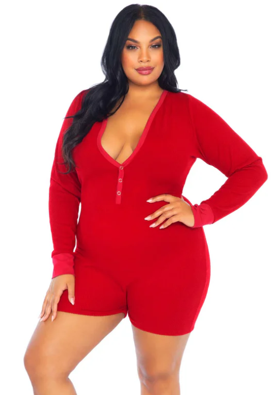 Sweet Dreams Plus Long Johns Romper