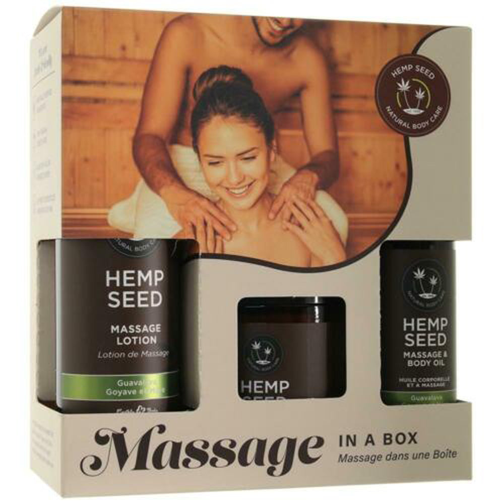 Hemp Seed Massage in a Box Gift Set - Guavalava EB-HSMIB068