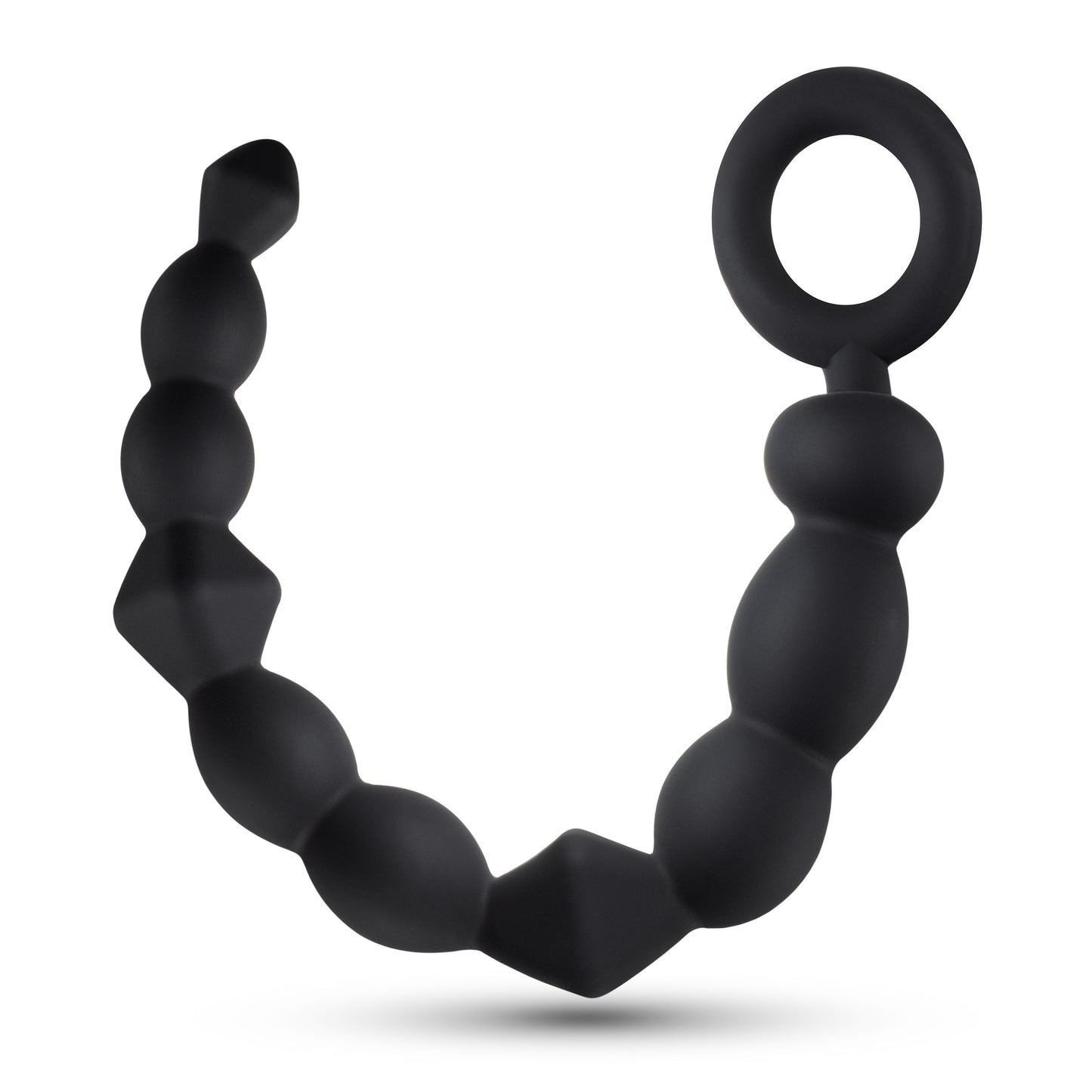 Anal Adventures Platinum - Silicone Beginner Anal Beads - Black BL-23945
