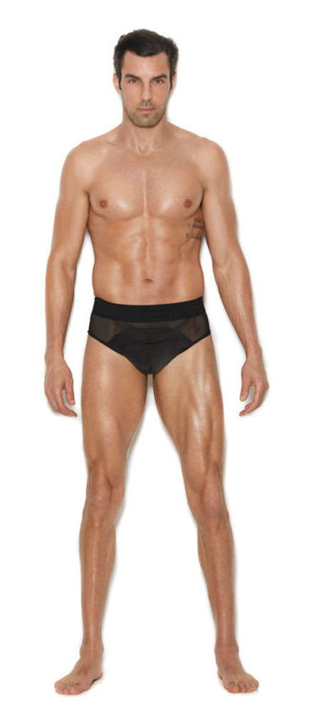 Men's Mesh and Lycra Jock Straps - Small/medium - Black EM-82191BLKSM