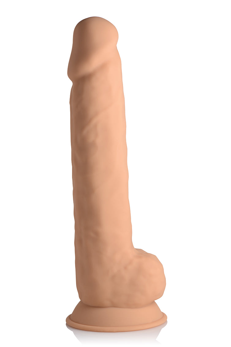 Fleshstixxx 10 Inch Silicone Dildo With Balls - Latte CN-19-0547-12