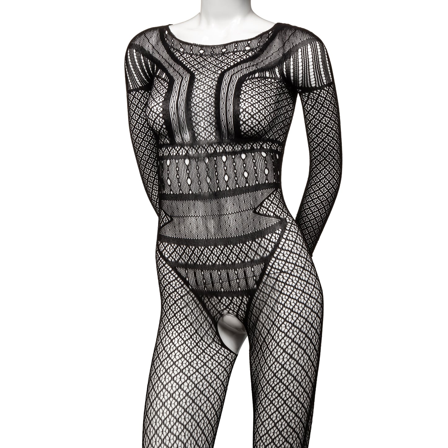Scandal Full Length Lace Body Suit - One Size - Black SE2711843
