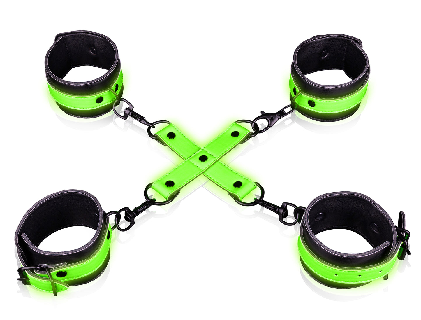 Hand and Ankle Cuffs With Hogtie - Glow in the Dark OU-OU727GLO