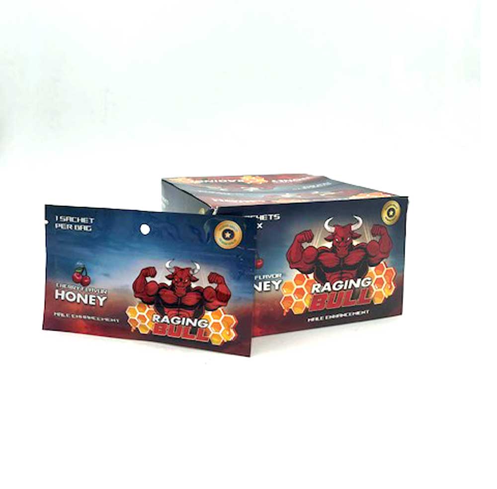 Raging Bull Cherry Honey Male Enhancement - 24 Ct Sachet Display CG-RBH1