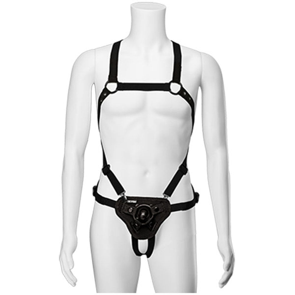 Vac-U-Lock - Chest & Suspender Harness With Plug - Black DJ1090-51-BX