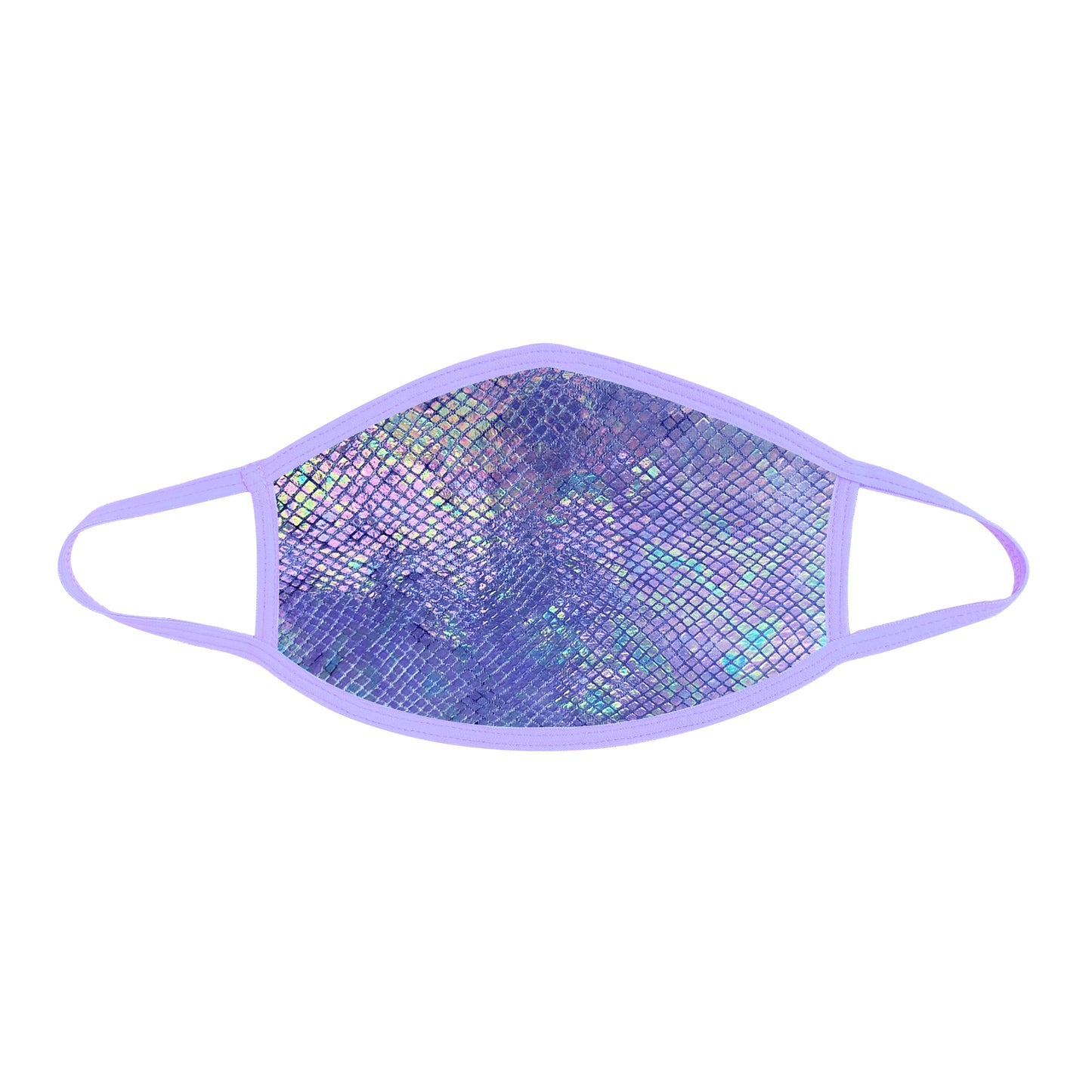 Purple Python Holographic Face Mask With Lavender Trim NN-MSKM-PSNPUR