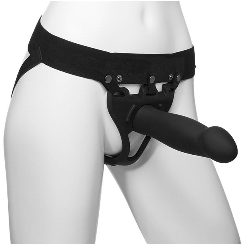 Body Extensions - Hollow Bulbed Strap-on 2-Piece Set - Black DJ0800-08-BX