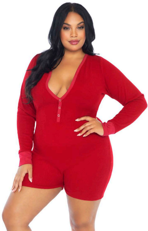 Sweet Dreams Plus Long Johns Romper
