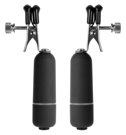 Vibrating Nipple Clamps - Black OU-OU039BLK